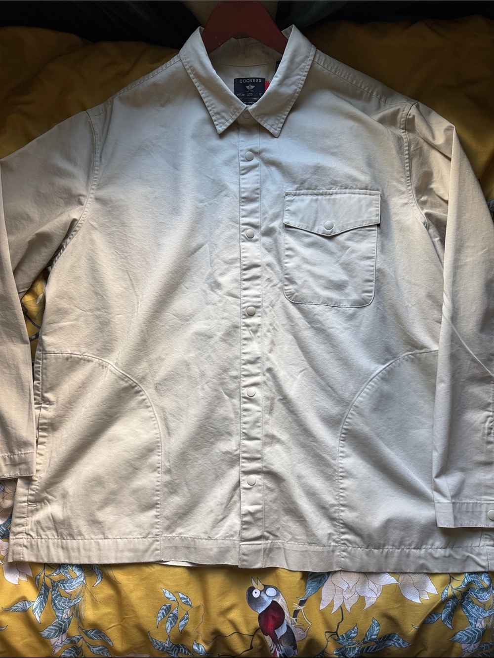 Dockers men’s XL cotton khaki coach jacket worn once